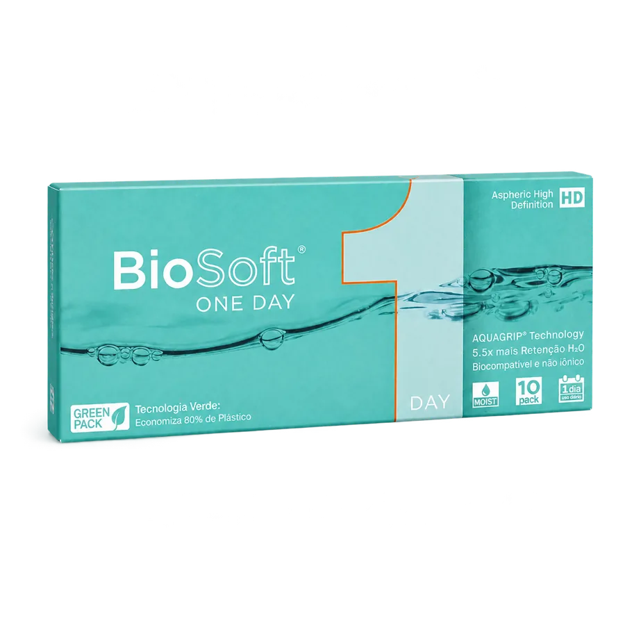 Lente de contato de descarte diário BioSoft 1 Day — embalagem