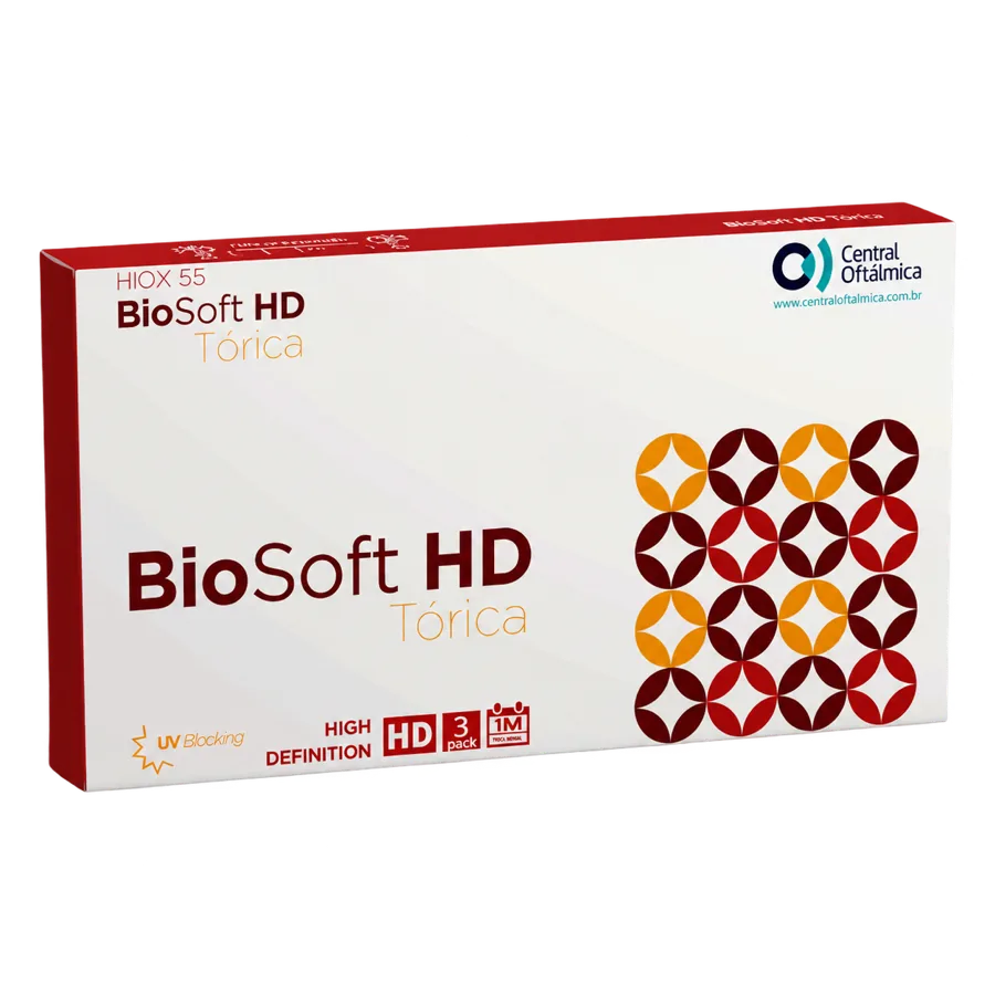 Lente de contato tórica BioSoft HD para astigmatismo — embalagem
