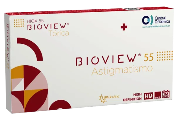 Lente de contato tórica BioView 55 para astigmatismo — embalagem