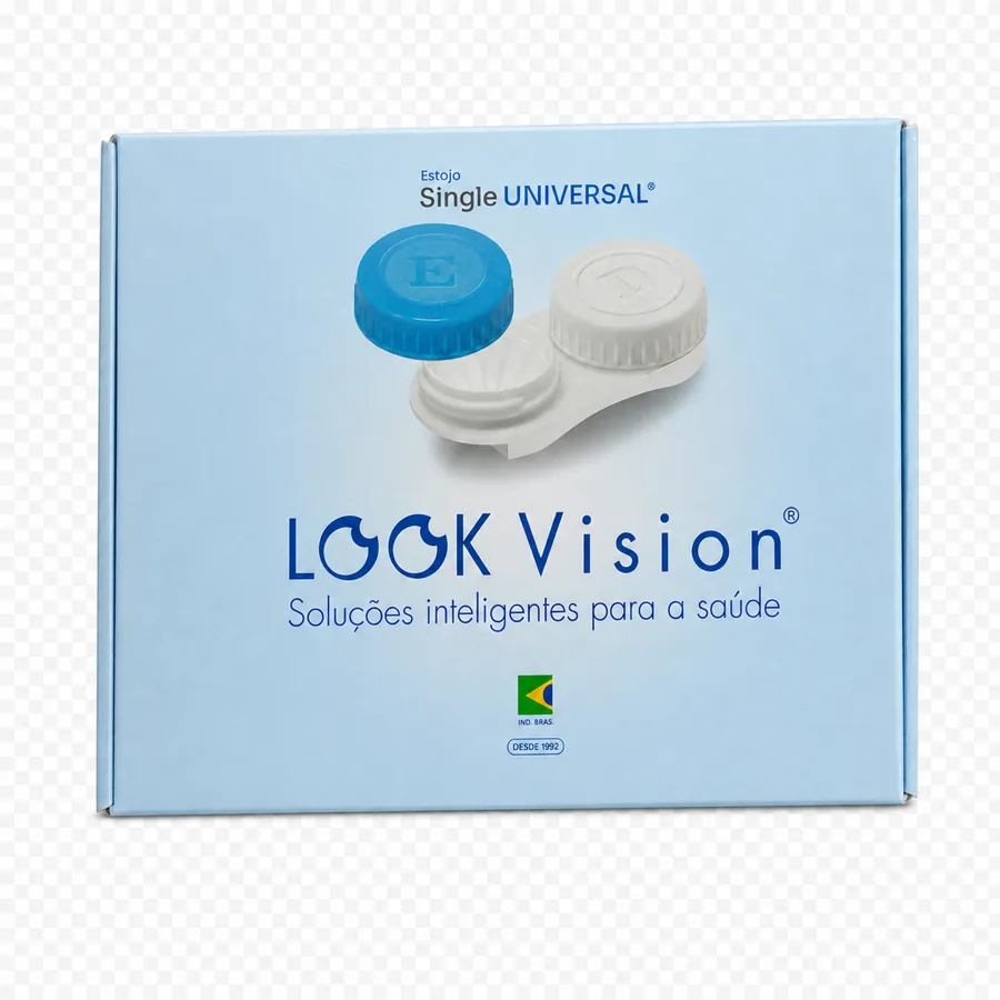Estojo Single Universal Look Vision para lentes de contato — caixa
