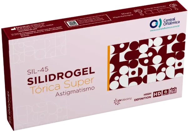 Lente de contato tórica de silicone hidrogel Silidrogel — embalagem